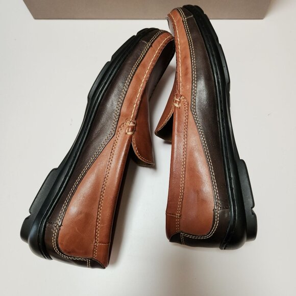 Joseph Abboud Royce Tan/Dark Brown Driving Mocs Loafers Men's 9 Leather Upper - Picture 12 of 16